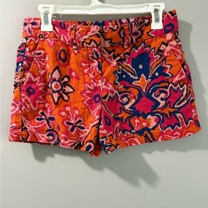 LOFT Orange, Pink & Blue Patterned Bermudas